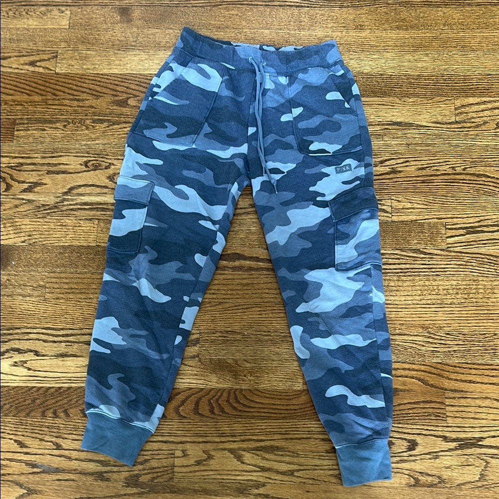 PINK Victoria's Secret Blue and Gray Sweatpants Joggers